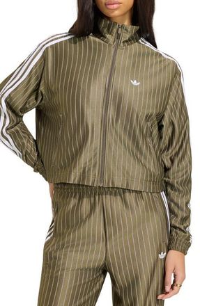 adidas Originals Pinstripe Track Jacket in Branch/Silver Met. at Nordstrom, Size Xx-Small