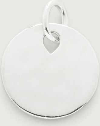 Monica Vinader Ziggy Round Pendant, Sterling Silver