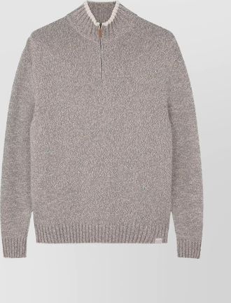 Paul & Shark high collar textured knit sweater