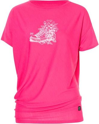 super.natural Flower Sneakers Loose Tee Merinoshirt f&uuml;r Damen | rosa