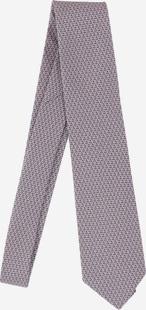 Ferragamo Cravatta Salvatore Ferragamo In Seta Con Fantasia Geometrica