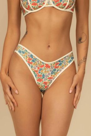 Montce Swim Womens Florencia Floral Lulu Binded Bikini Bottom In Multi