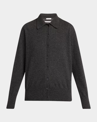 The Row Lillia Cashmere Collared Cardigan