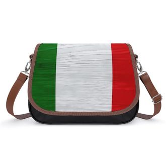 Generic Wooden Italy Flag Womens Crossbody Bag Fashion Shoulder Handbags Message Tote Bag with Adjustable Strap