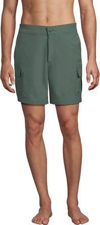 Lands End 7 Quick Dry Cargo Swim Short in Eucalyptus at Nordstrom, Size Xx-Large