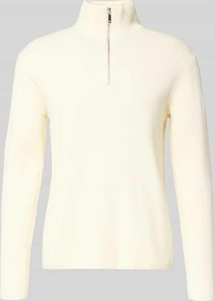 Lindbergh Lindbergh Strickpullover mit Stehkragen und Rei&szlig;verschluss in Offwhite, Gr&ouml;&szlig;e XXL