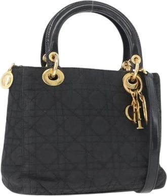 Dior Pre-owned Handbags, female, Black, Size: ONE SIZE Pre-owned Vintage Nylon Hand Bag