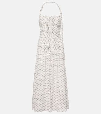 Poss&eacute; Edie polka-dot halterneck maxi dress