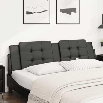 vidaXL Cabecero De Cama Acolchado Cuero Sint&eacute;tico Negro 180 Cm Vidaxl