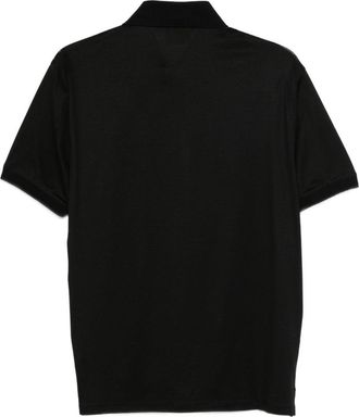 Emporio Armani Cotton Polo Shirt - Black