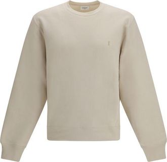 Saint Laurent Beige Cotton Mens Sweatshirt