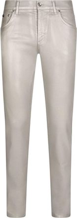 Dolce & Gabbana coated slim-fit jeans - men - Elastane/Cotton - 56 - Grey