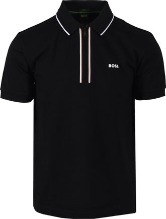 HUGO BOSS Mens Philix Polo Black - Size Medium