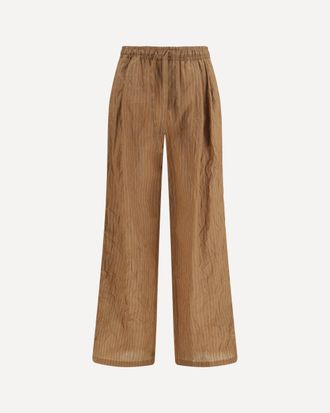 Dolce & Gabbana Vanity Pants in striped froiss&eacute; fabric Male 46