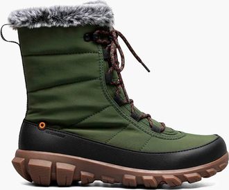 Bogs Womens Cedar Quilt Lace Waterproof Boots In Cargo