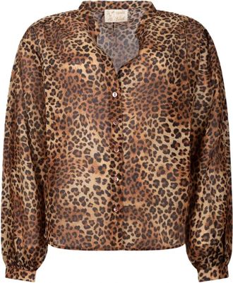 MC2 Saint Barth Liona Katoenen Shirt met Lange Mouwen - Dames - Overhemden - Bruin - XS - Katoen - Overhemden