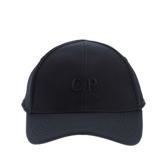 C.P. Company Mens Accessories Shell-R Logo Cap in Black - One Size