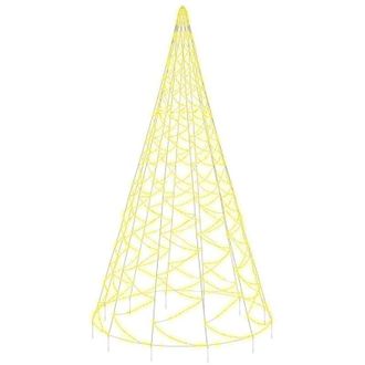 vidaXL &Aacute;rbol De Navidad En Asta Bandera 3000 Led Blanco C&aacute;lido 800 Cm Vidaxl
