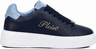 Philipp Plein Lo-Top Sneakers Signature - unisex - Sneakers - Blauw - 39 EU - Leer - Schoenen