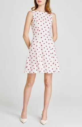 Wayf x Styled by COCO! Jayce Strawberry Print Linen Blend Dress in Ivory Strawberry at Nordstrom Rack, Size X-Large