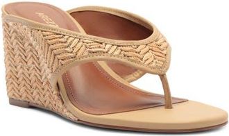 Arezzo Sara Wedge Flip Flop in Natural/Verano at Nordstrom, Size 7.5