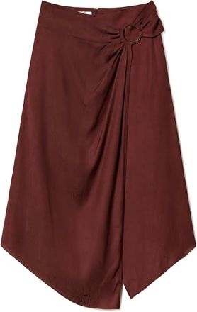 Twin-Set Gonna midi jacquard - Marrone