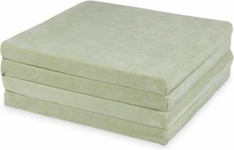 OEM Alfombra De Juego Para Ni&ntilde;os, Cuadrada, Plegable, 120 X 120 Cm, Terciopelo Suave, Color Menta Claro