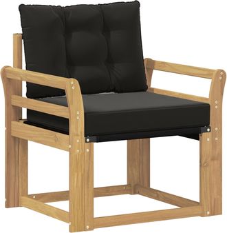 vidaXL Sof&aacute; De Exterior Madera Maciza De Acacia Y Textileno Blanco Vidaxl