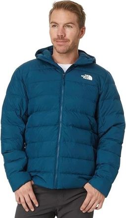The North Face Aconcagua 3 Puffer Jacket Mens Blue Hooded Long Sleeve KFC580