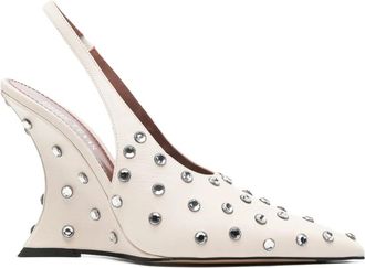 PARIS TEXAS Nina crystal slingback - Neutrals