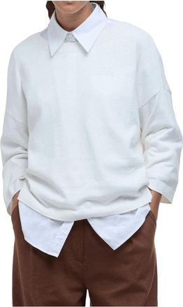 Barbour Truien & Vesten, Dames, Wit, M, Katoen, Lucy Gebreide Jumper