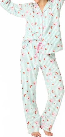PJ Salvage Ma Cherie Cherry Pajama Set In Multicolor