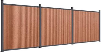 Berkfield Home Fence Panel Brown 526x186 cm WPC