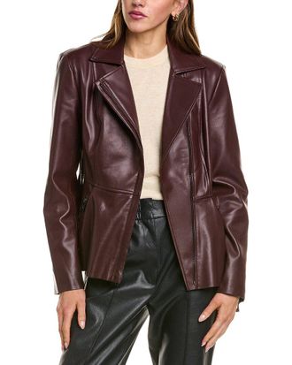 Via Spiga Peplum Moto Jacket