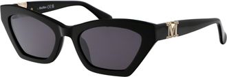 Max Mara Womens Sunglasses Mm0057 Black Acetate