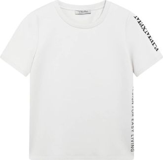Max Mara Nancy T-shirt - Dames - T-shirts - Beige - L - Katoen - Tops