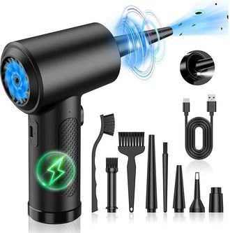 Elle Aerosol De Aire Comprimido Inal&aacute;mbrico Recargable Por Usb De 51.000 Rpm - Reemplazo Ideal Para Latas De Aire Comprimido - Reutilizable, No Requiere La
