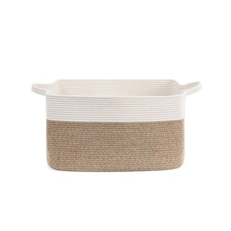 OEM Cesto De Ropa De Cuerda De Algod&oacute;n Trenzada, Cesta De Almacenamiento De Gran Capacidad, Cesta Para Guardar Juguetes Y Mantas