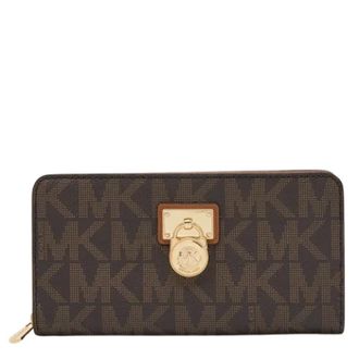 Michael Kors Pre-owned Wallets, female, Brown, Size: ONE SIZE Pre-owned Coated canvas wallets