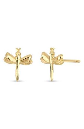 Bony Levy 14K Yellow Gold Dragonfly Stud Earrings at Nordstrom Rack