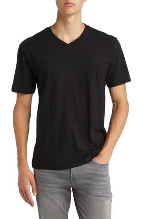 BOSS Tilson Solid V-Neck T-Shirt in Blk at Nordstrom, Size Xxx-Large