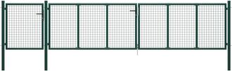 vidaXL Vidaxl - Puerta De Jard&iacute;n De Acero Verde 500x75 Cm