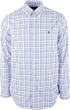 Polo Ralph Lauren Mens Classic Fit Performance Shirt In Blue/white Plaid