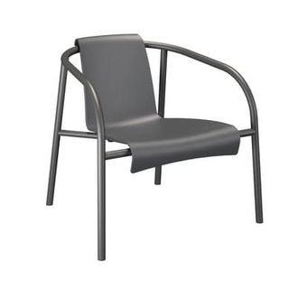 Houe Low armchair Nami - Grey - Recycled plastic - Designer Hans Thyge & Co