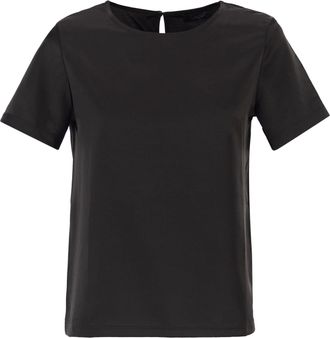 Max Mara Weekend Maxmara Wkdzona T-Shirt aus Satin und Jersey