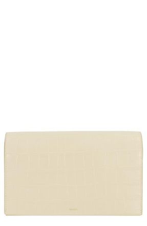 Vince Croc Embossed Leather Crossbody Wallet in Moonlight at Nordstrom