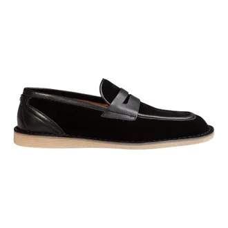 Dolce & Gabbana Loafers, male, Black, Size: 8 1/2 US Florio Ideal Split Calfskin Loafer