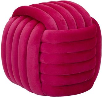 Dmora Dmora - Puf Bozzente, Sill&oacute;n Multiusos, Banco De Cabecera, Puf Reposapi&eacute;s, 45x45 H45 Cm, Fucsia