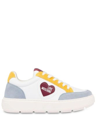 Love Moschino logo-patch panelled sneakers - White