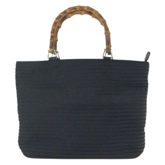 Gucci Pre-owned Handbags, female, Black, Size: ONE SIZE Pre-owned Nylon Tote Bag